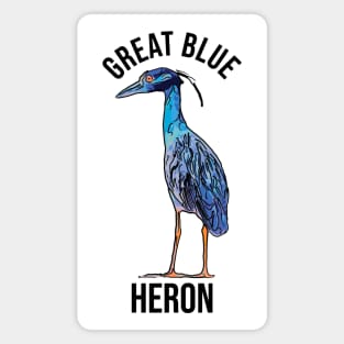 Great Blue Heron Abstract Cartoon Magnet